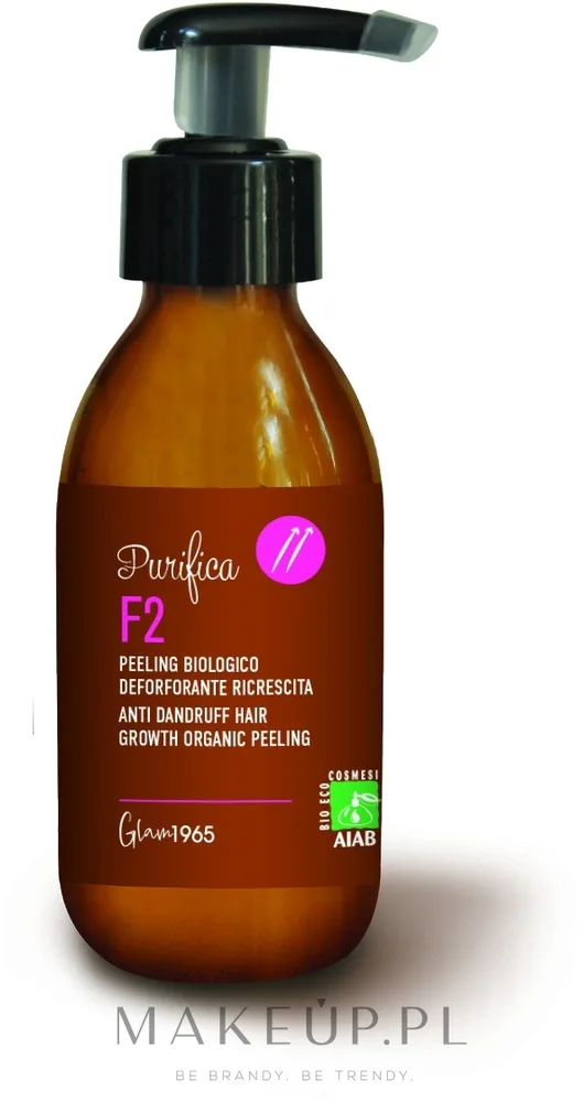 Пилинг для кожи головы против перхоти Glam1965 Purifica F2 веганский глубокого очищения, 200 мл