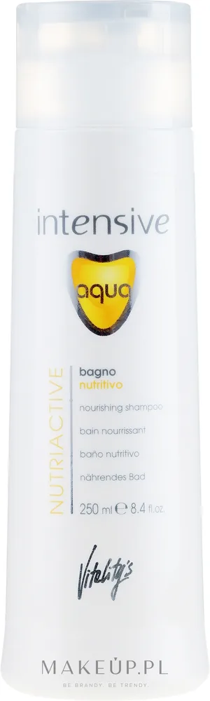 Шампунь для сухих волос Vitality's Intensive Aqua Nourishing Shampoo с пантенолом и маслом сафлора, 250/1000 мл