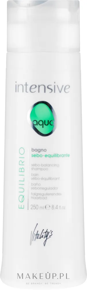 Себорегулирующий шампунь для волос Vitality's Intensive Aqua Equilibrio Sebo-Balancing Shampoo, 1000 мл