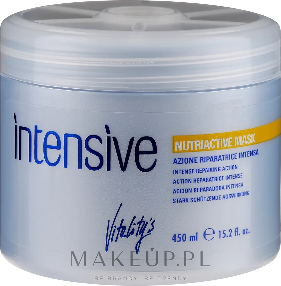Маска для волос Vitality's Intensive Nutriactive питательная, для сухих и повреждённых, с оливковым маслом и провитамином B5