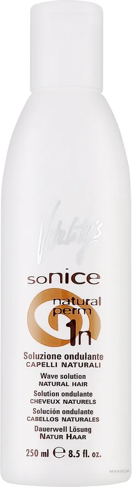 Vitality's SoNice 1N состав для химической завивки нормальных волос, профессиональный препарат для перманентной завивки локонов, 250 мл