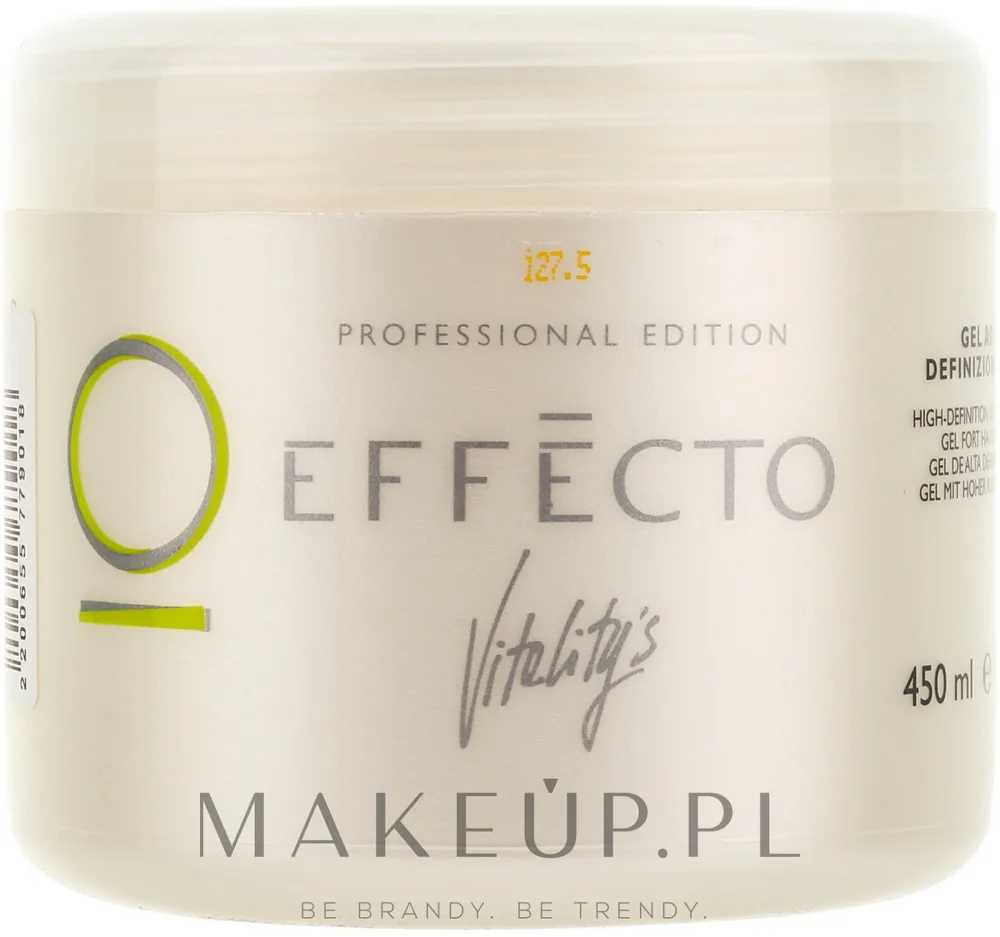 Vitality's Effecto гель для волос сильной фиксации моделирующий гель для укладки с блеском для чётких причёсок 450 мл