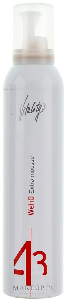 Vitality's We-Ho Extra Mousse мусс пенка для укладки волос сильной фиксации с кератином 250 мл
