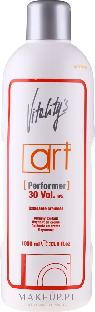 Vitality's Art Performer оксидант кремовый 30 vol., эмульсия-окислитель для краски и осветлителей, 1000 мл