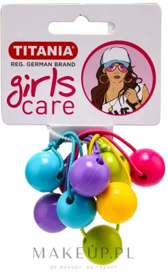 Titania Girls Care резинки для волос детские Ball с декоративными шариками набор 5 шт