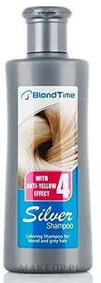 Тонирующий шампунь Blond Time Silver №4 для осветлённых и седых волос против желтизны, 150 мл