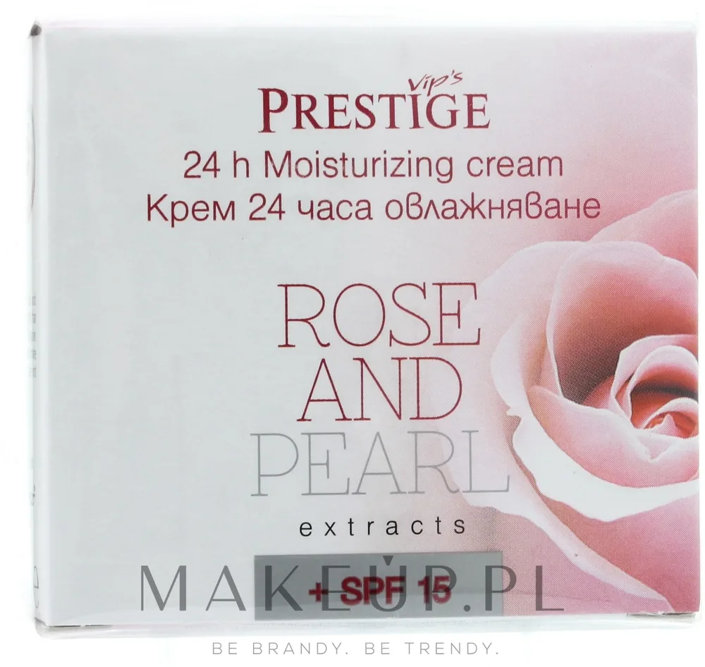 Крем для лица Vip's Prestige Rose & Pearl увлажняющий 24 часа с SPF 15 50 мл