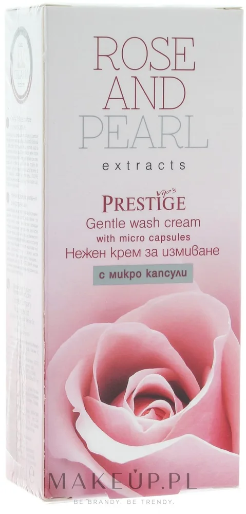 Vip's Prestige Rose and Pearl Gentle Wash Cream крем для умывания с микрогранулами 100 мл, мягкий очищающий крем скраб для лица с розой