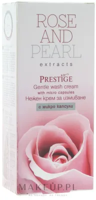 Vip's Prestige Rose and Pearl Gentle Wash Cream крем для умывания с микрогранулами 100 мл, мягкий очищающий крем скраб для лица с розой