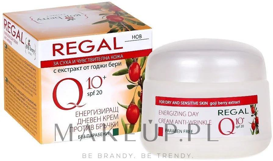 Крем для лица Regal Q10+ Energizing дневной против морщин с экстрактом годжи SPF 20 50 мл