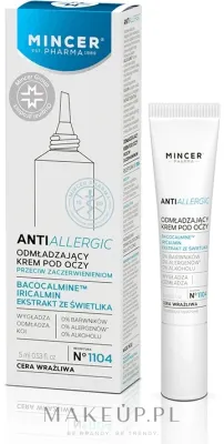Крем для кожи вокруг глаз Mincer Pharma Anti Allergic 1104 успокаивающий, для чувствительной кожи, с маслом чиа, 15 мл