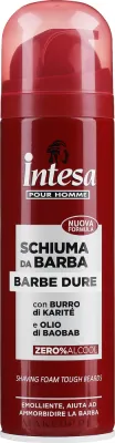 Intesa Classic Red пена для бритья с витамином Е 300 мл, пена для жесткой щетины с маслом ши, мужское средство для бритья