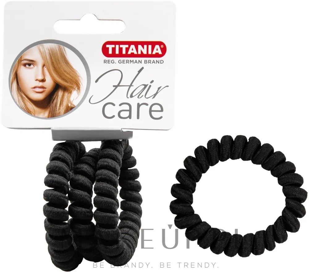 Titania Hair Care резинки для волос нейлоновые чёрные диаметр 4 см набор 3 шт
