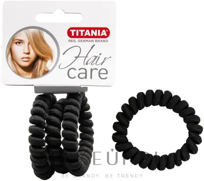Titania Hair Care резинки для волос нейлоновые чёрные диаметр 4 см набор 3 шт