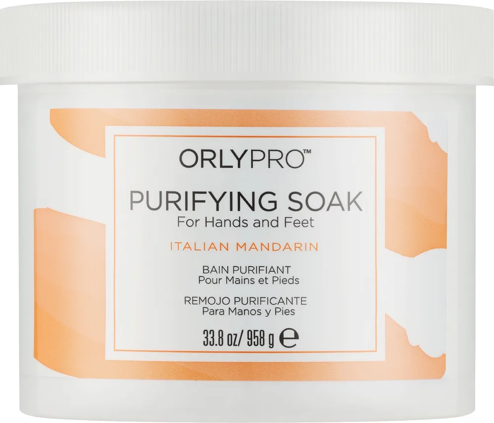 Соль для ванночек для рук и ног Orly Italian Mandarin Purifying Soak очищающая, с ароматом мандарина, 958 г