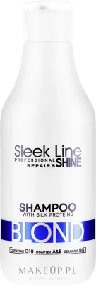 Тонирующий шампунь Stapiz Sleek Line Blond с протеинами шёлка для светлых волос, 1000 мл
