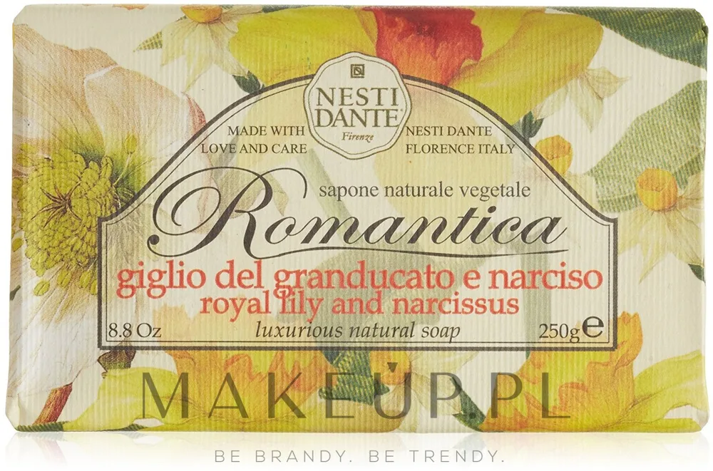 Натуральное туалетное мыло Nesti Dante Romantica с лилией и нарциссом, 250 г