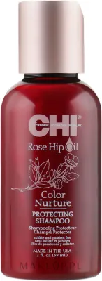 Шампунь CHI Rose Hip Oil Color Nurture Protecting для окрашенных волос с маслом дикой розы и кератином