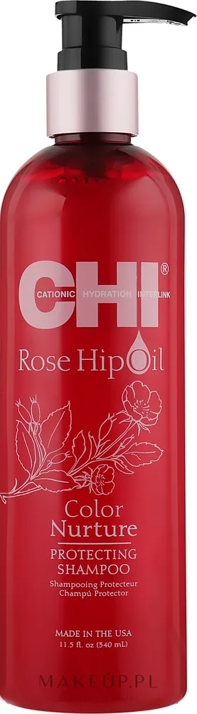 Шампунь CHI Rose Hip Oil Color Nurture Protecting для окрашенных волос с маслом дикой розы и кератином