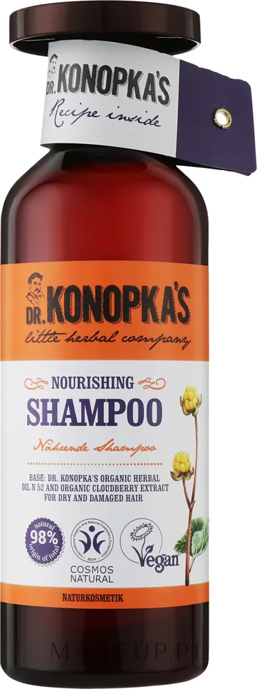 Dr Konopka's Dr Konopka's Nourishing Shampoo - Питательный шампунь Dr. Konopka's Nourishing для сухих и повреждённых волос с 16 маслами и экстрактами, 500 мл