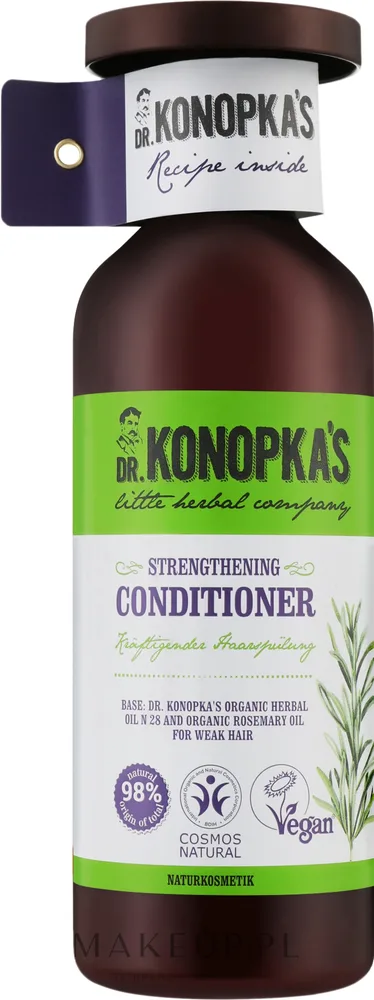 Укрепляющий кондиционер для волос Dr Konopka's Strengthening Conditioner с маслом розмарина, 500 мл
