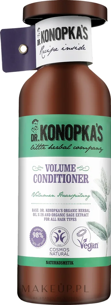 Кондиционер для объёма волос Dr Konopka's Volume Conditioner с маслом макадамии и экстрактом шалфея, 500 мл