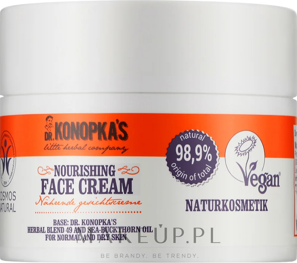 Питательный крем для лица Dr Konopka's Nourishing с маслом облепихи и ши для сухой кожи 50 мл