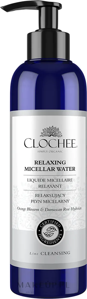 Расслабляющая мицеллярная вода Clochee с гидролатами нероли и розы, ECOCERT, для чувствительной кожи
