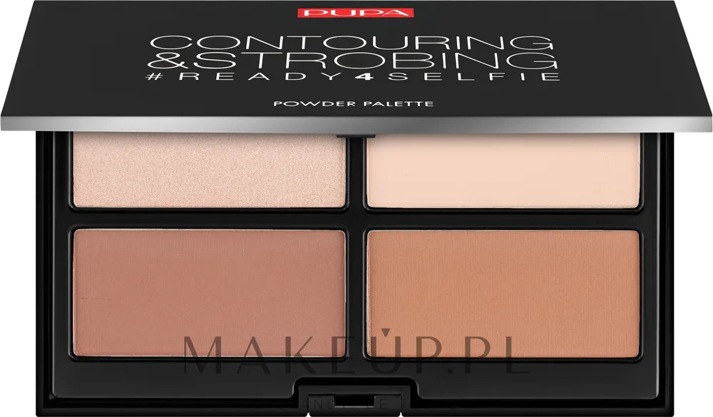 Палетка для контуринга и стробинга Pupa Contouring & Strobing Powder Palette, оттенок 003 - Dark Skin