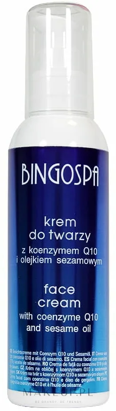 Крем для лица BingoSpa с коэнзимом Q10 и кунжутным маслом 135 г