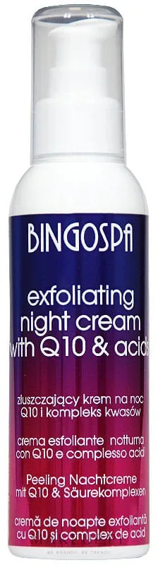 Крем для лица BingoSpa Exfoliating ночной с коэнзимом Q10 и комплексом кислот 135 г