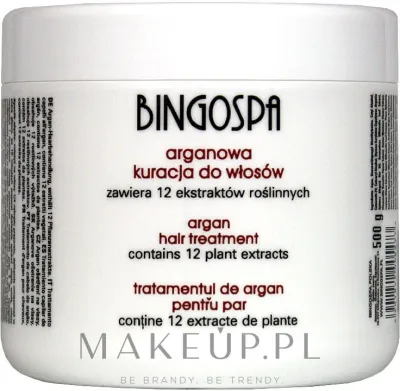 Уход для волос BingoSpa аргановый, для сухих и тусклых, с аргановым маслом и 12 растительными экстрактами, 500 г
