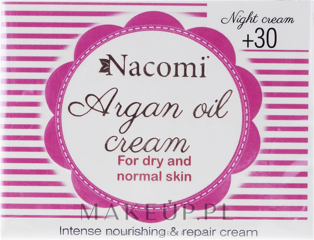 Крем для лица Nacomi Argan Oil с аргановым маслом и гиалуроновой кислотой ночной 30+ 50 мл
