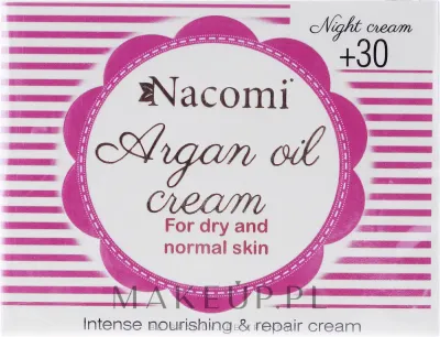 Крем для лица Nacomi Argan Oil с аргановым маслом и гиалуроновой кислотой ночной 30+ 50 мл