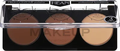 Палетка для контуринга лица Hean Pro-Contour Palette 3 оттенка