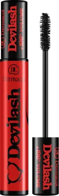 Dermacol Devilash Mascara тушь для ресниц объёмная Black 12 мл, кремово-восковая формула, спиральная щёточка