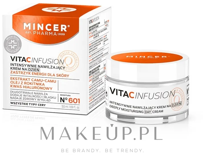 Увлажняющий крем для лица Mincer Pharma Vita C Infusion 601 с витамином C и маслом облепихи 50 мл