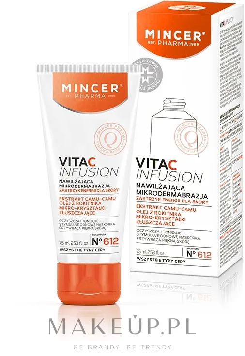 Увлажняющая микродермабразия Mincer Pharma Vita C Infusion с маслом облепихи и экстрактом камю-камю, 75 мл