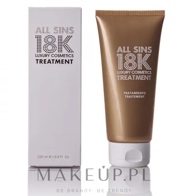 Маска для волос All Sins 18K 3 в 1 с золотом, для сухих и повреждённых, питание и гладкость, с маслом жожоба и ши, 200 мл