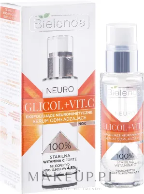 Сыворотка для лица Bielenda Neuro Glicol + Vit. C ночная отшелушивающая 30 мл