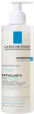Кояще-увлажняющий очищающий крем-гель для жирной кожи La Roche-Posay Effaclar H Iso Biome