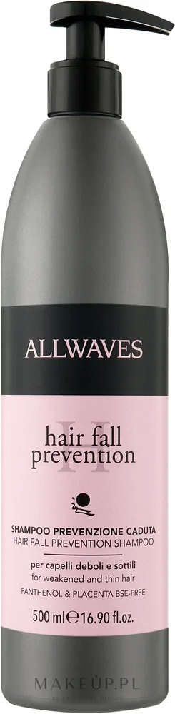 Шампунь против выпадения волос с гидролизованной плацентой и пантенолом Allwaves, 500 мл