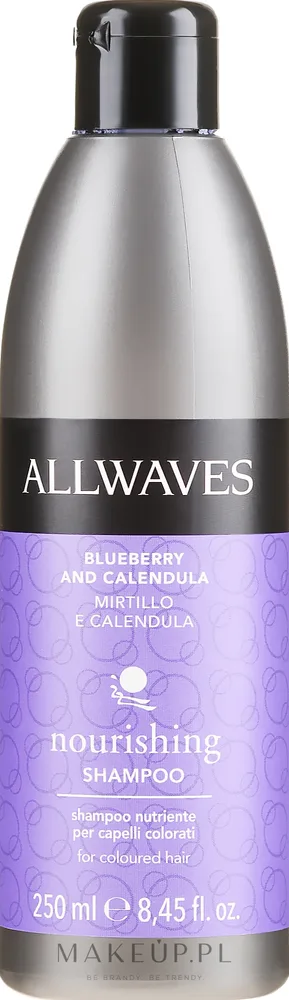 Питательный шампунь для окрашенных волос с черникой и календулой Allwaves, 1000 мл