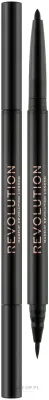 Подводка для глаз Makeup Revolution Awesome Dual Eyeliner с двумя наконечниками, чёрная, 1 мл