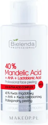 Bielenda Professional Bielenda Professional Exfoliation Face Program 40% Mandelic Acid + AHA + Lactobionic Acid - Профессиональный пилинг для лица Bielenda 40% Mandelic Acid + AHA + Lactobionic Acid, 150 г