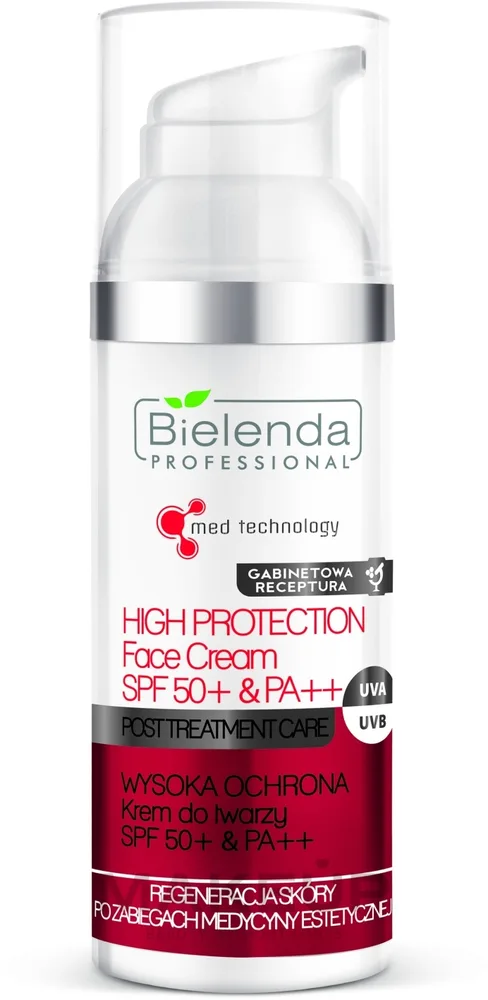 Крем для лица Bielenda Professional Post Treatment Care SPF 50 защитный восстанавливающий 50 мл