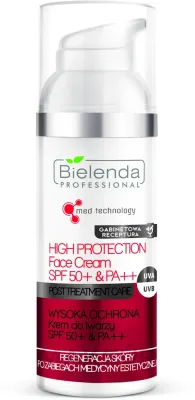 Крем для лица Bielenda Professional Post Treatment Care SPF 50 защитный восстанавливающий 50 мл