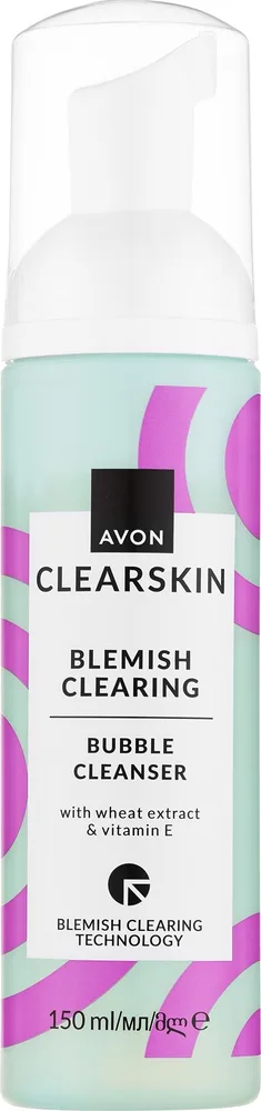 Avon Clearskin очищающая пенка против несовершенств с салициловой кислотой и экстрактом пшеницы, 150 мл