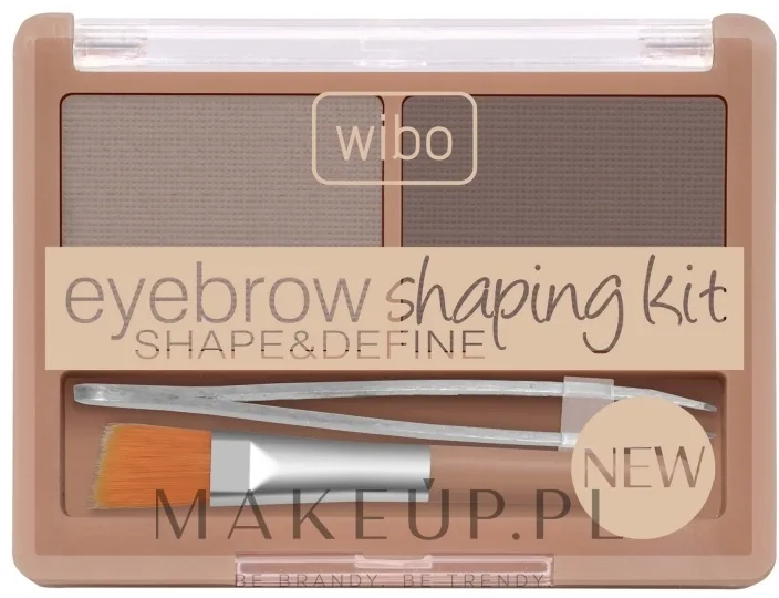 Набор для бровей Wibo Eyebrow Shaping две пудры пинцет и аппликатор, оттенок 03