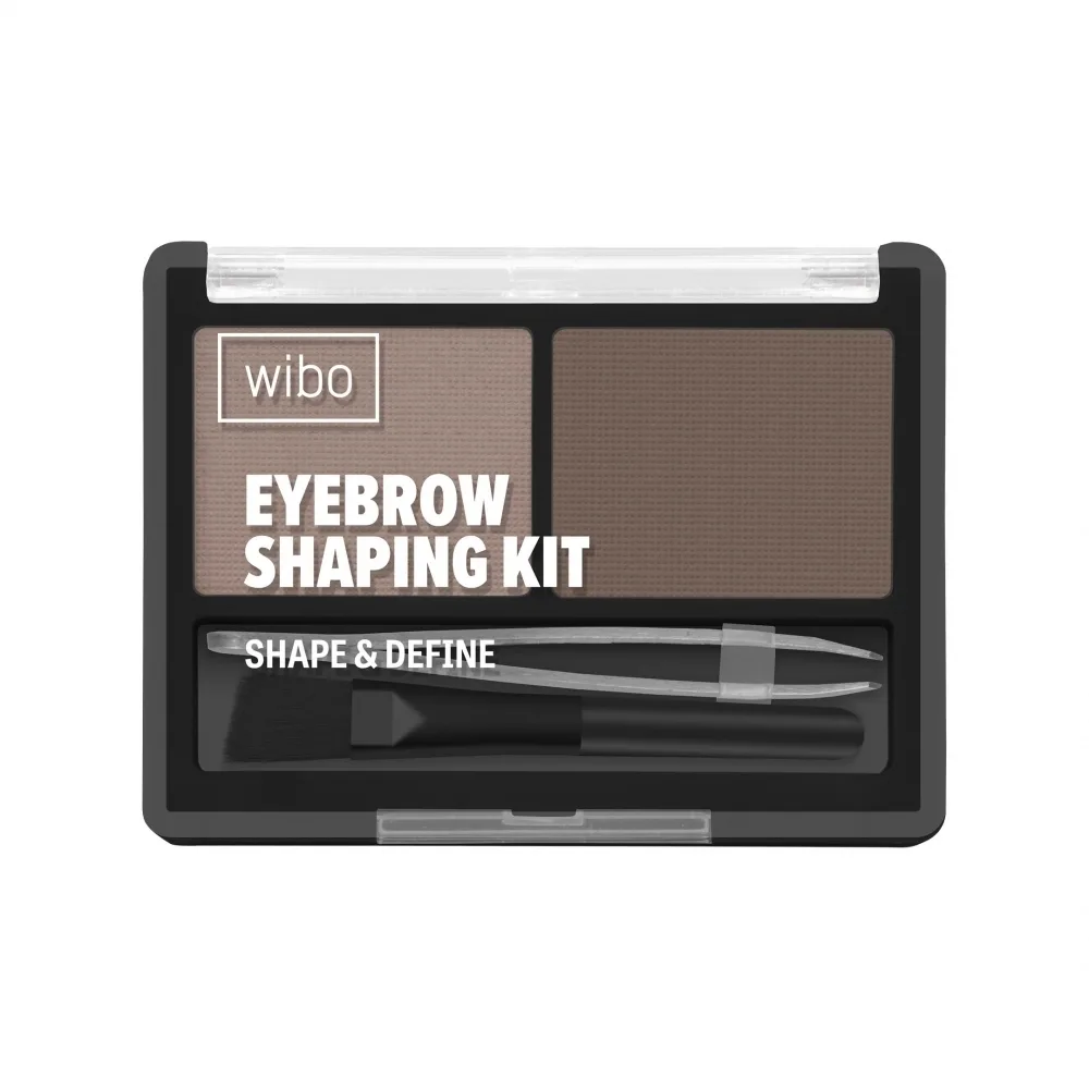 Набор для бровей Wibo Eyebrow Shaping две пудры пинцет и аппликатор, оттенок 04